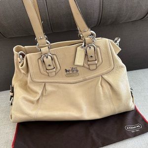 Coach satchel - cream colored